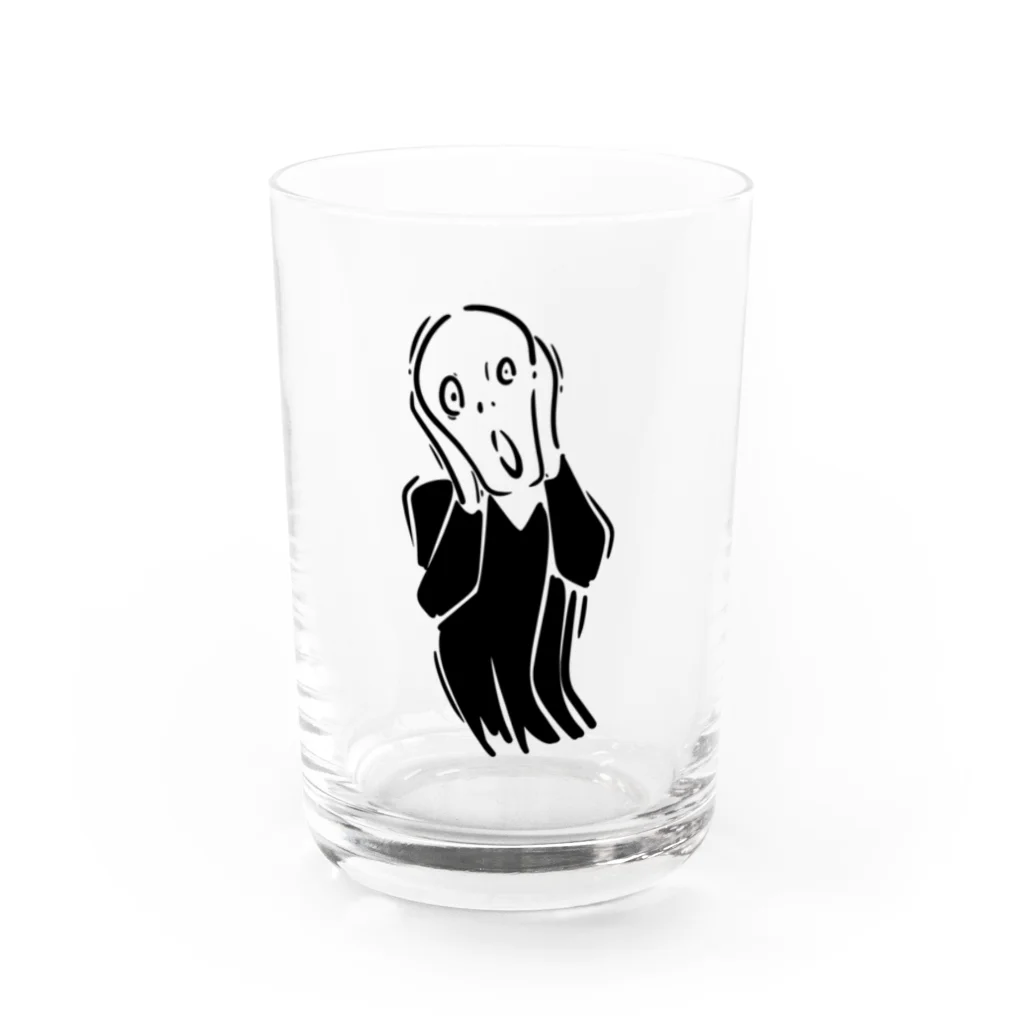 山形屋米店のムンクの叫び Water Glass :front