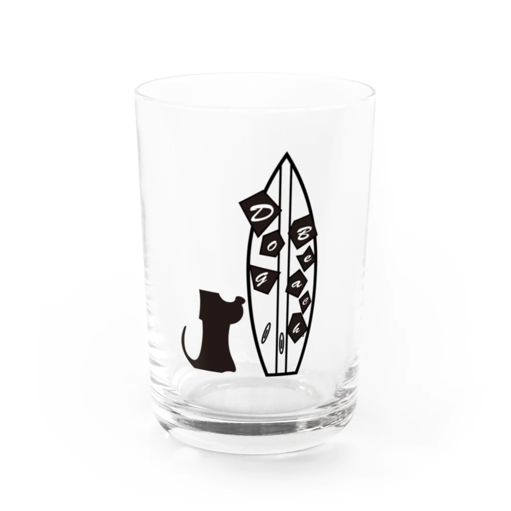 華月のDog beach Water Glass :front