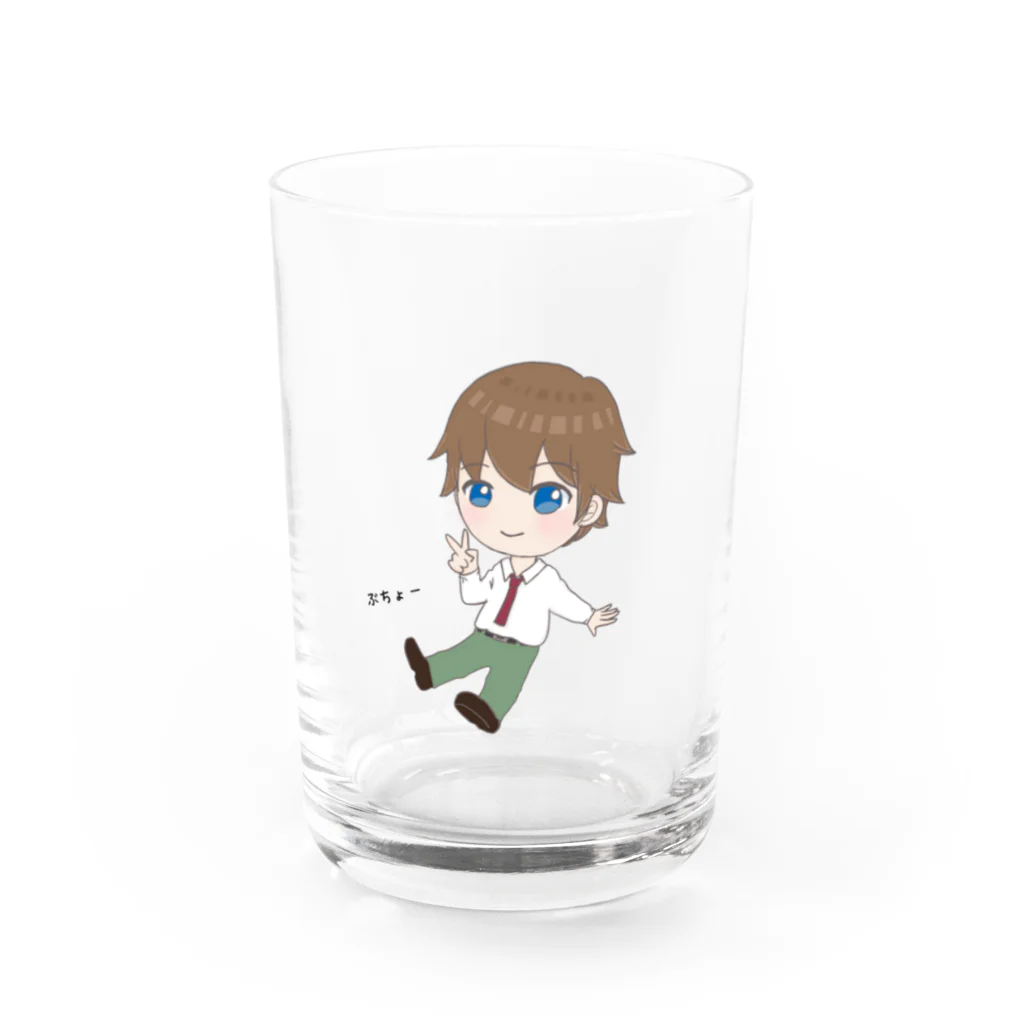 💟窓際部長💟💘NEWS系Vチューバーの窓際ぶちょーグラス Water Glass :front