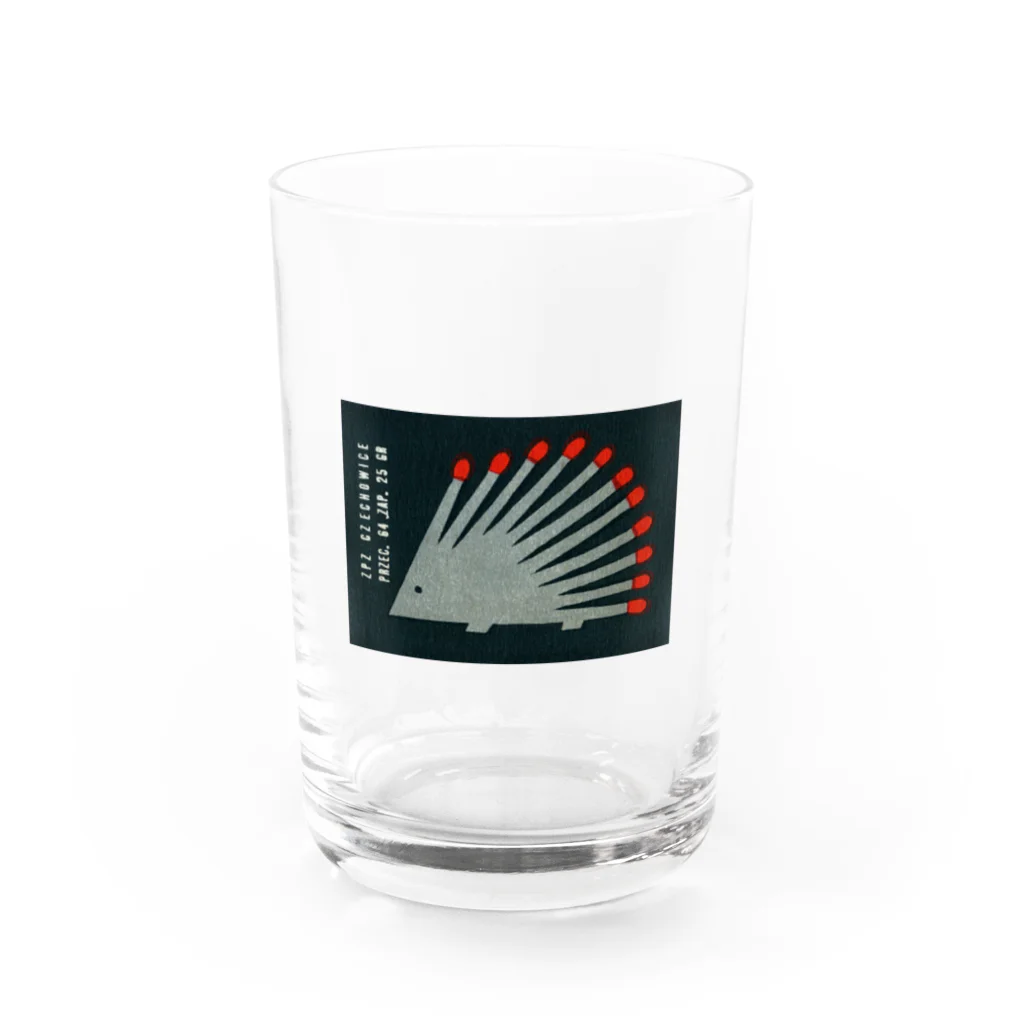 YS VINTAGE WORKSのポーランド　マッチのハリネズミ・ヘッジホッグ Water Glass :front