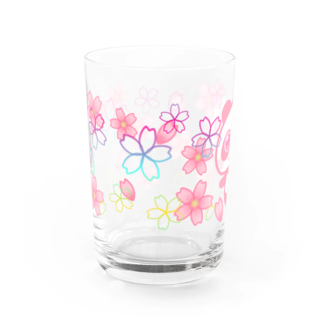 真珠星のさくら パンダ Water Glass :front