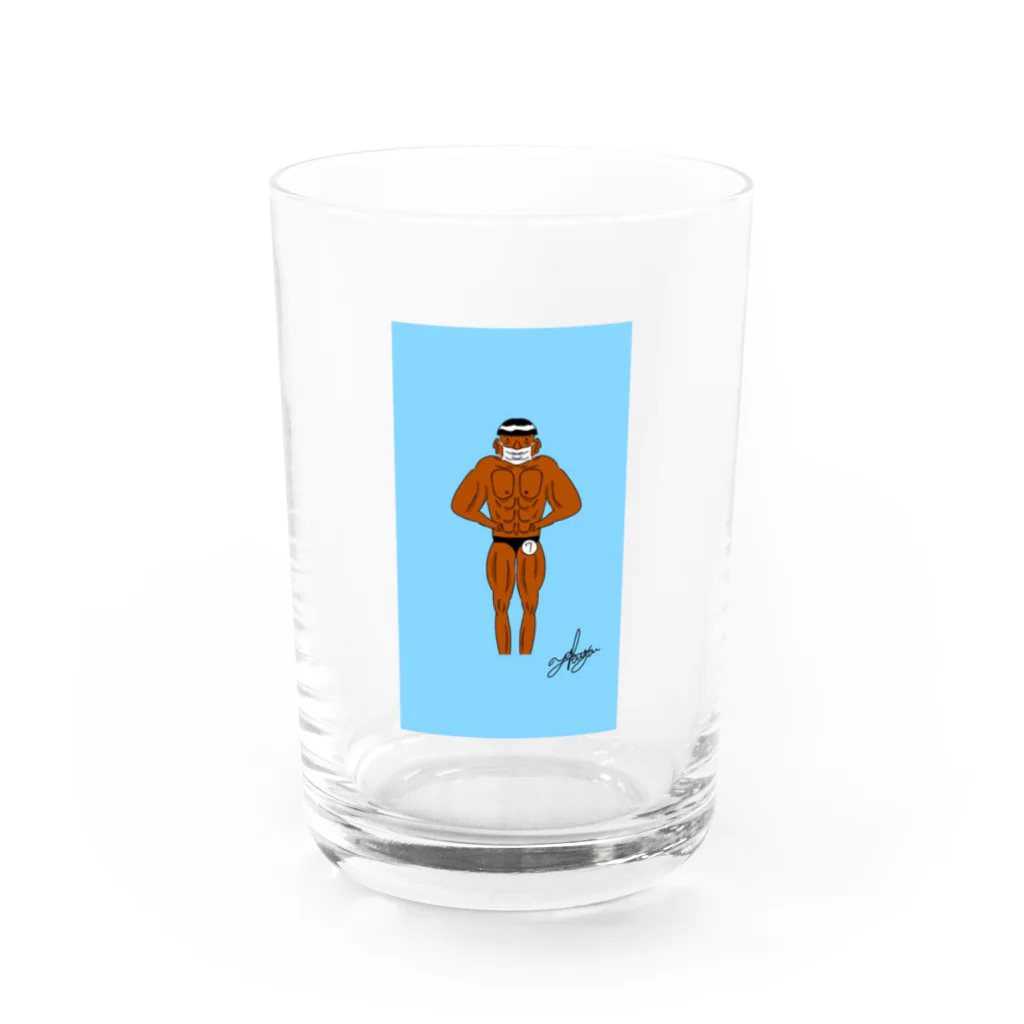 現代アートの巨匠のボディービルダー Water Glass :front