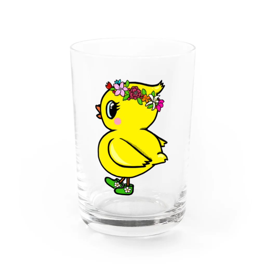 LalaHangeulの花冠ひよ子 Water Glass :front