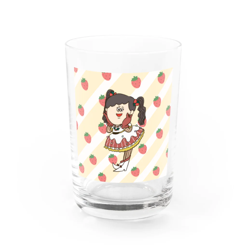 kikumarsu’sはうすのショートケーキちゃん🍰グラス Water Glass :front