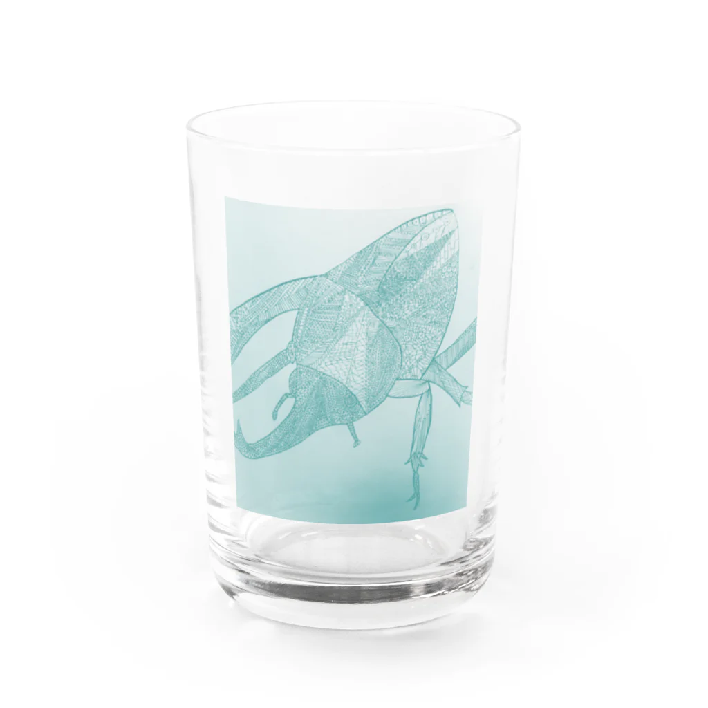 LeafCreateのグラントシロカブトな模様　 Water Glass :front