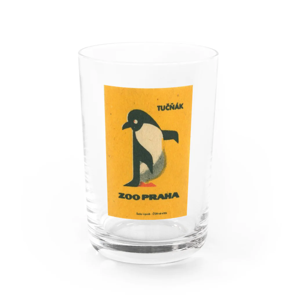 YS VINTAGE WORKSのチェコ・プラハ動物園　ペンギン　 Water Glass :front