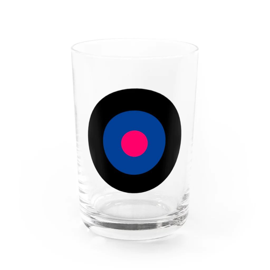 CORONET70のサークルa・黒・紺3・ショッキングピンク Water Glass :front