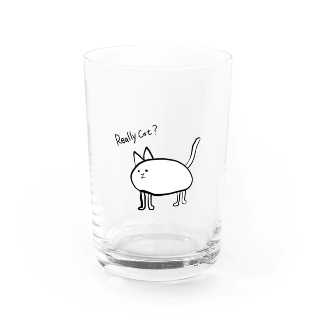 Caviar no togeのReally cat？ Water Glass :front