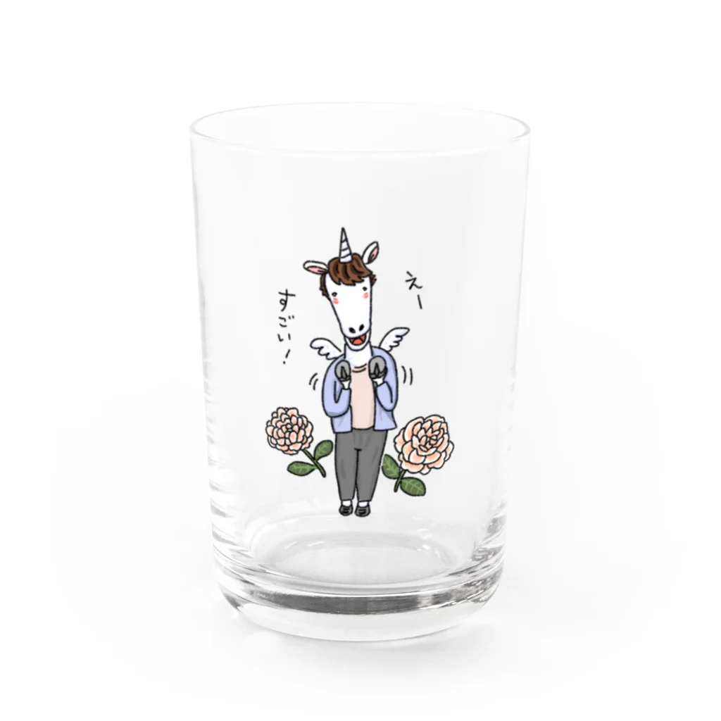 スーツにゃクター　アイテム研究ストアのペガ井さんシリーズ Water Glass :front