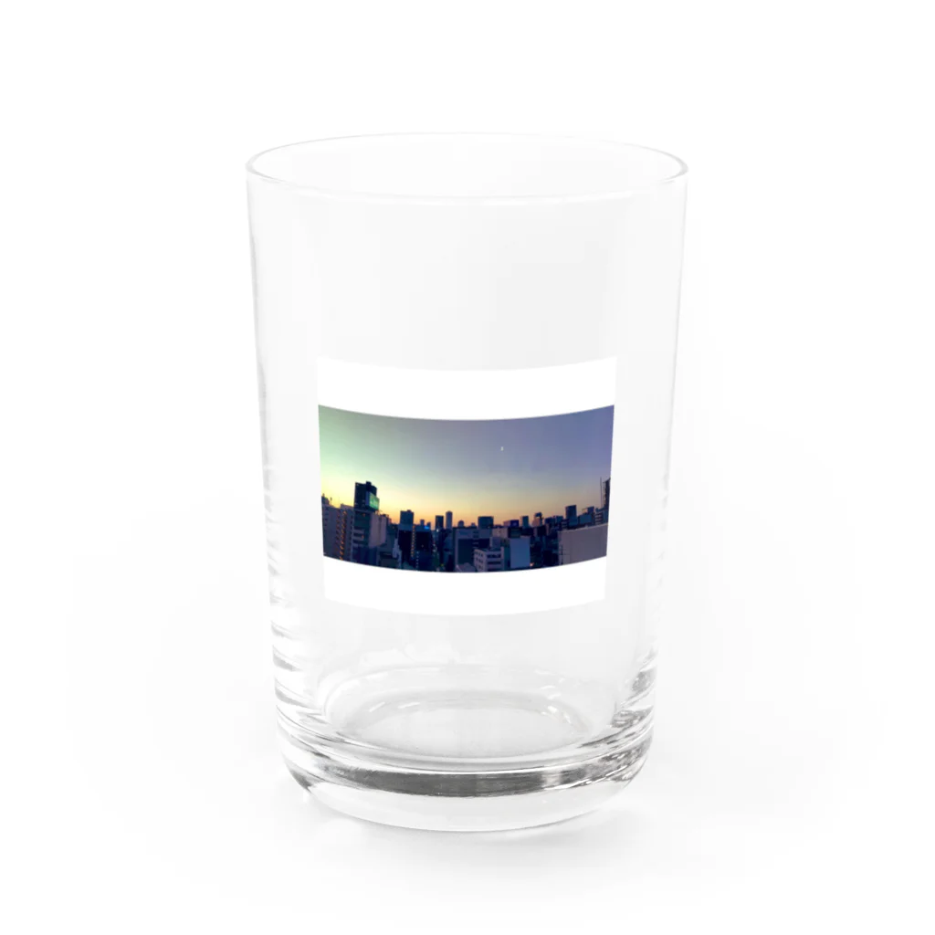 ぽぽこ🐰SHOPの遅めの夕暮れ Water Glass :front