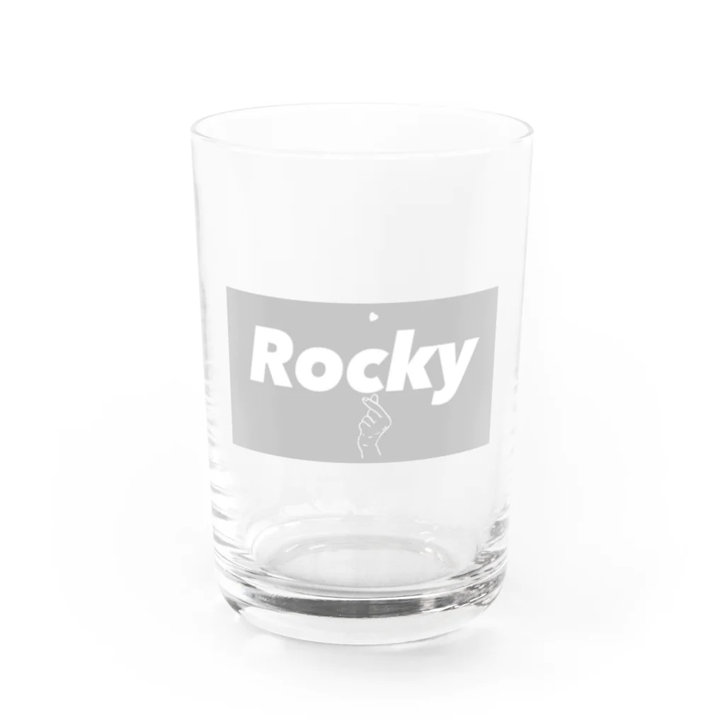 ROCKYのgray-heart- グラス前面