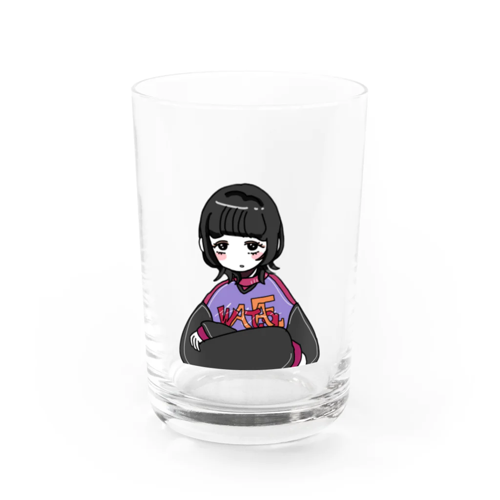 ひざの裏の店のらっぱーちゃん Water Glass :front