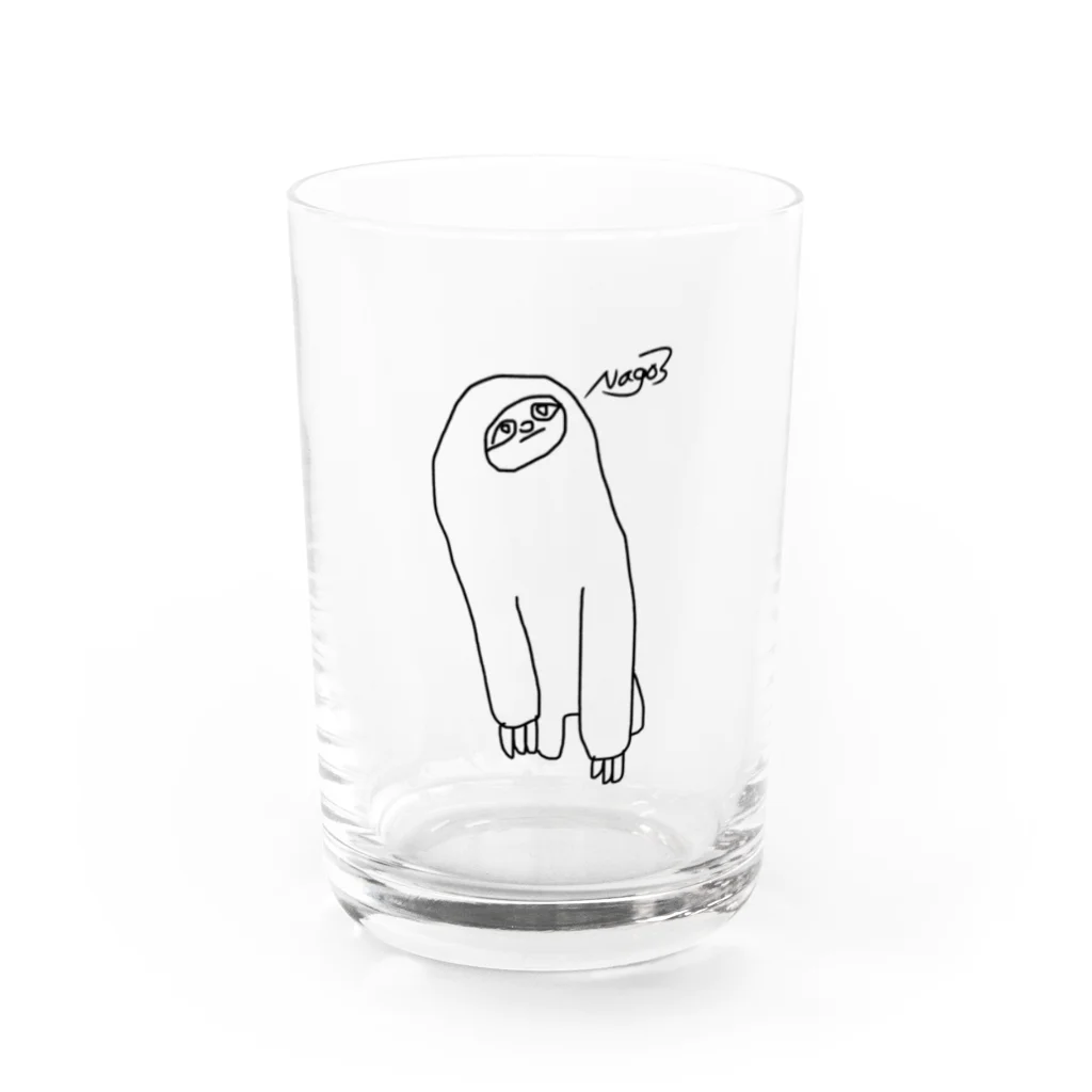 NAGO3のなまけもののけも Water Glass :front