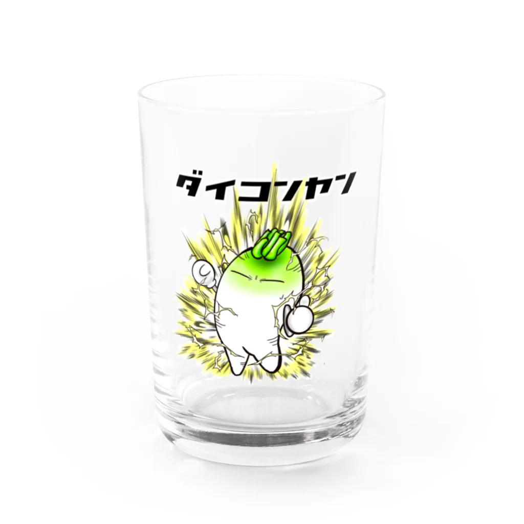 JapaneseArt Yui Shopのダイコンヤン Water Glass :front