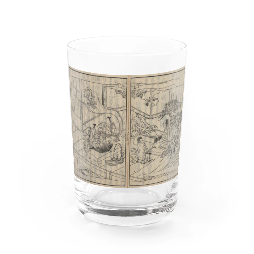 メディア木龍・谷崎潤一郎研究のつぶやきグッズのお店の夢応の鯉魚L Water Glass :front