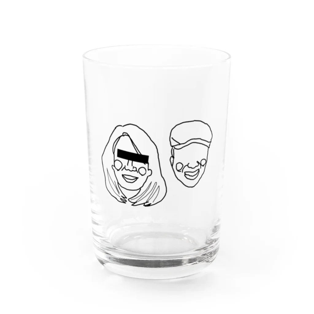 スナック半ばをすぎてのSabahspace電卓crew Water Glass :front