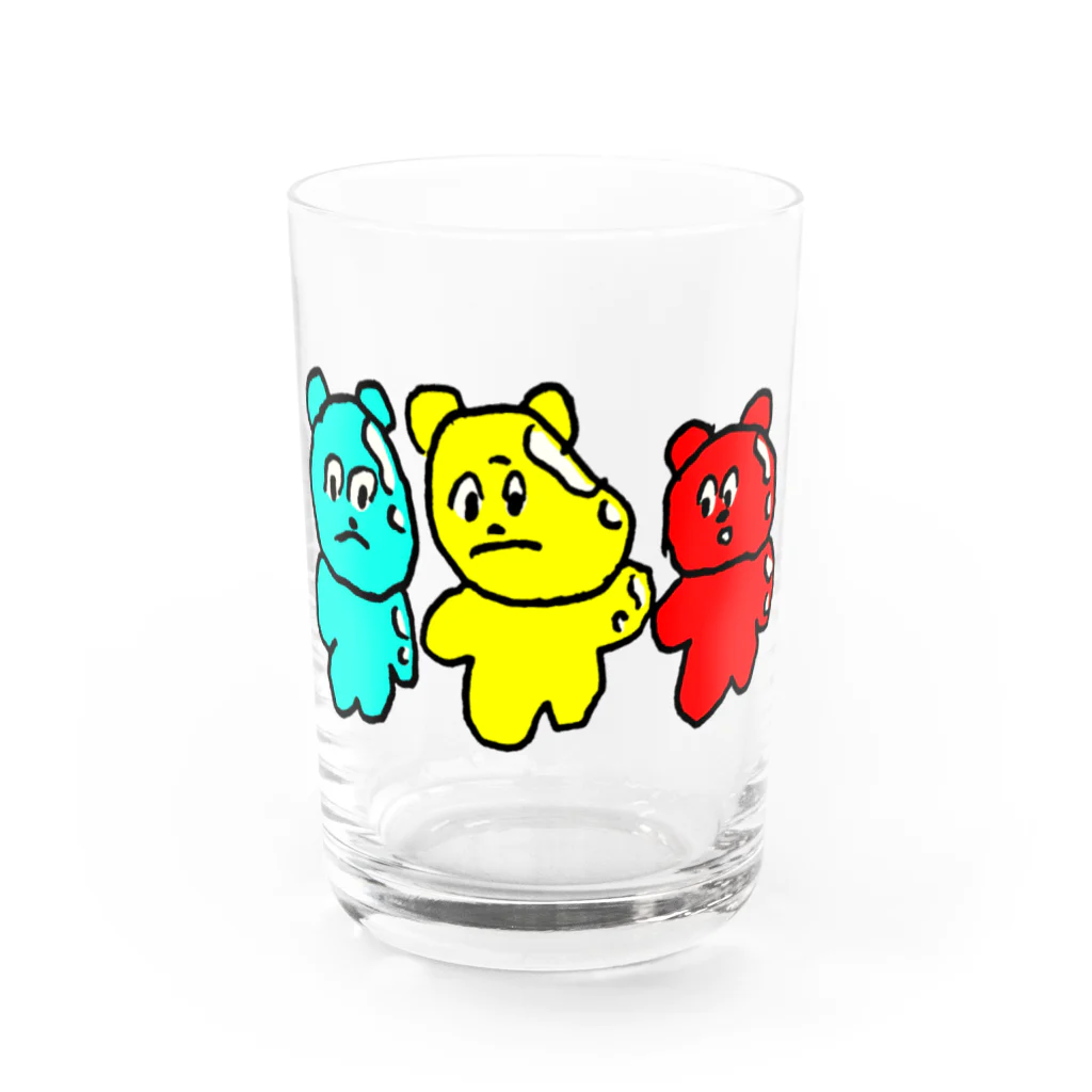 うめぼしやさんのぐみべあーず Water Glass :front