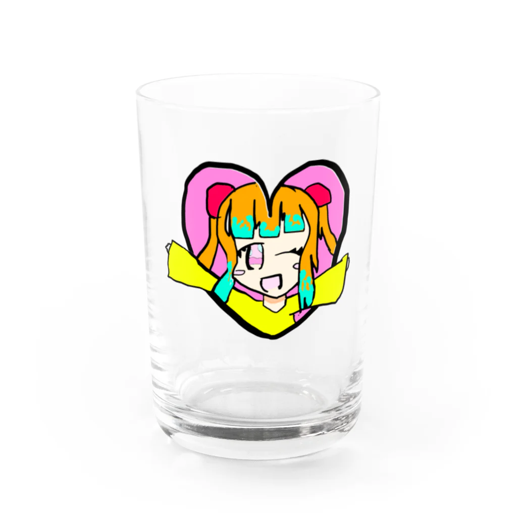 グレープオリジナルショップのハッピーちゃん Water Glass :front