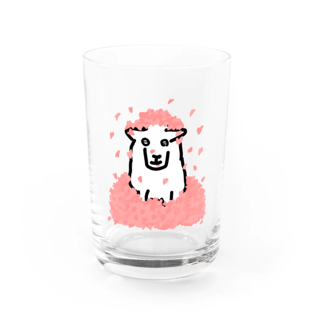 ひつじや ののの埋まったひつじ Water Glass :front