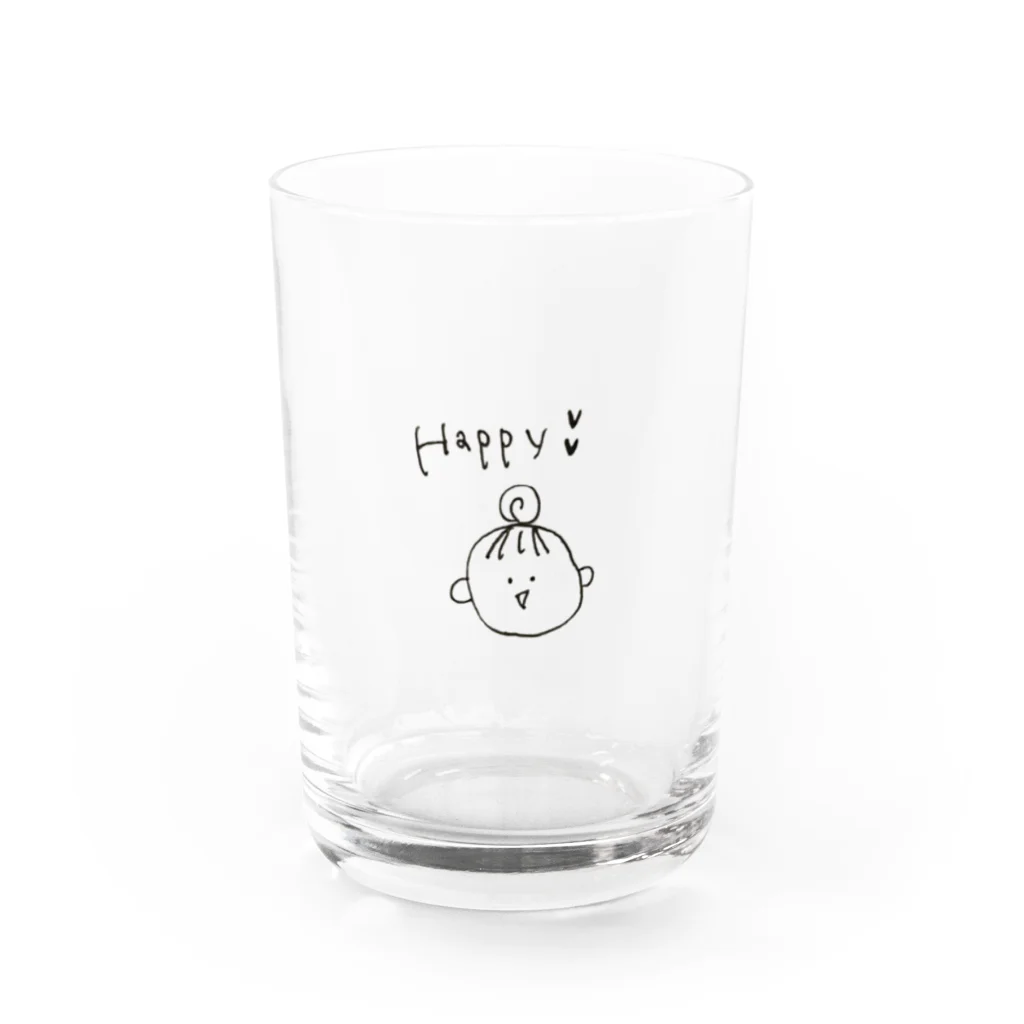 バイト辞めたい看護学生のHappy おなご Water Glass :front