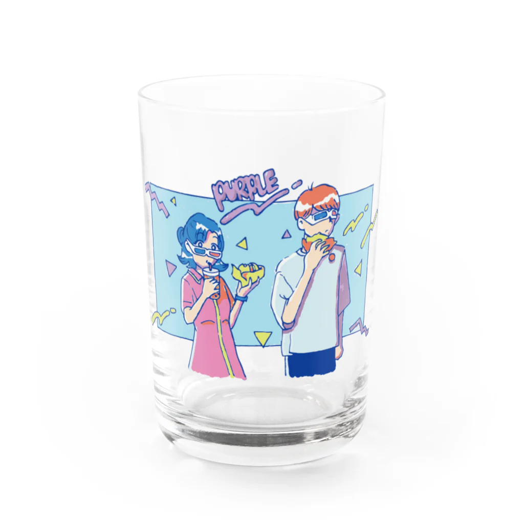 NI_COLD_BEERのポップなPURPLE Water Glass :front