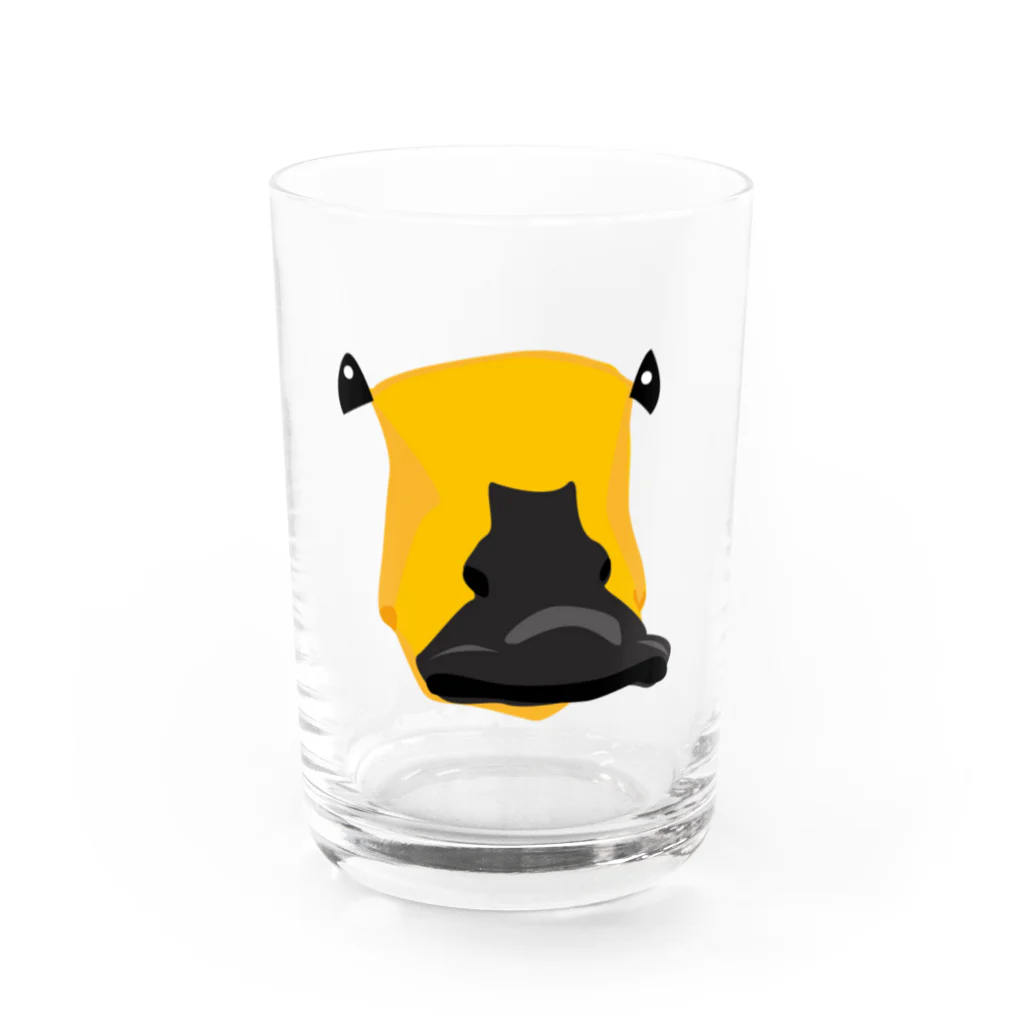 gallery  mihaccoのオオハクチョウの顔 Water Glass :front