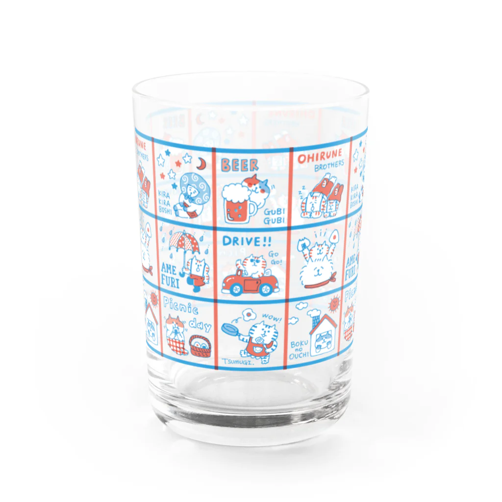 ごろごろにゃんすけのDAILY NYANSUKE Water Glass :front