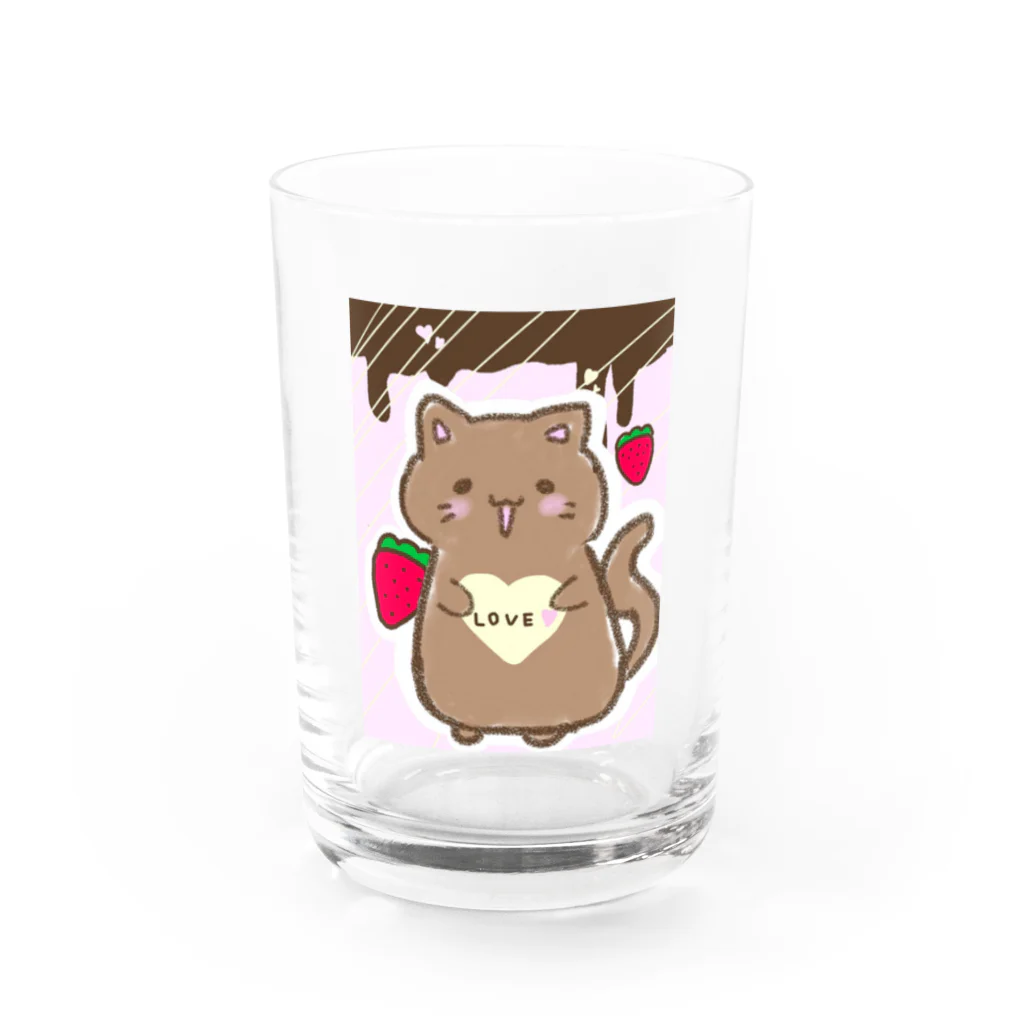 てこパカ🍀(tecopaca) のにゃココ Water Glass :front