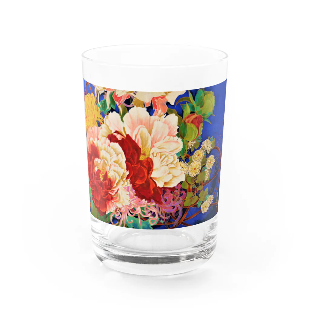 日本画家 加藤 由利子の華籠 Water Glass :front