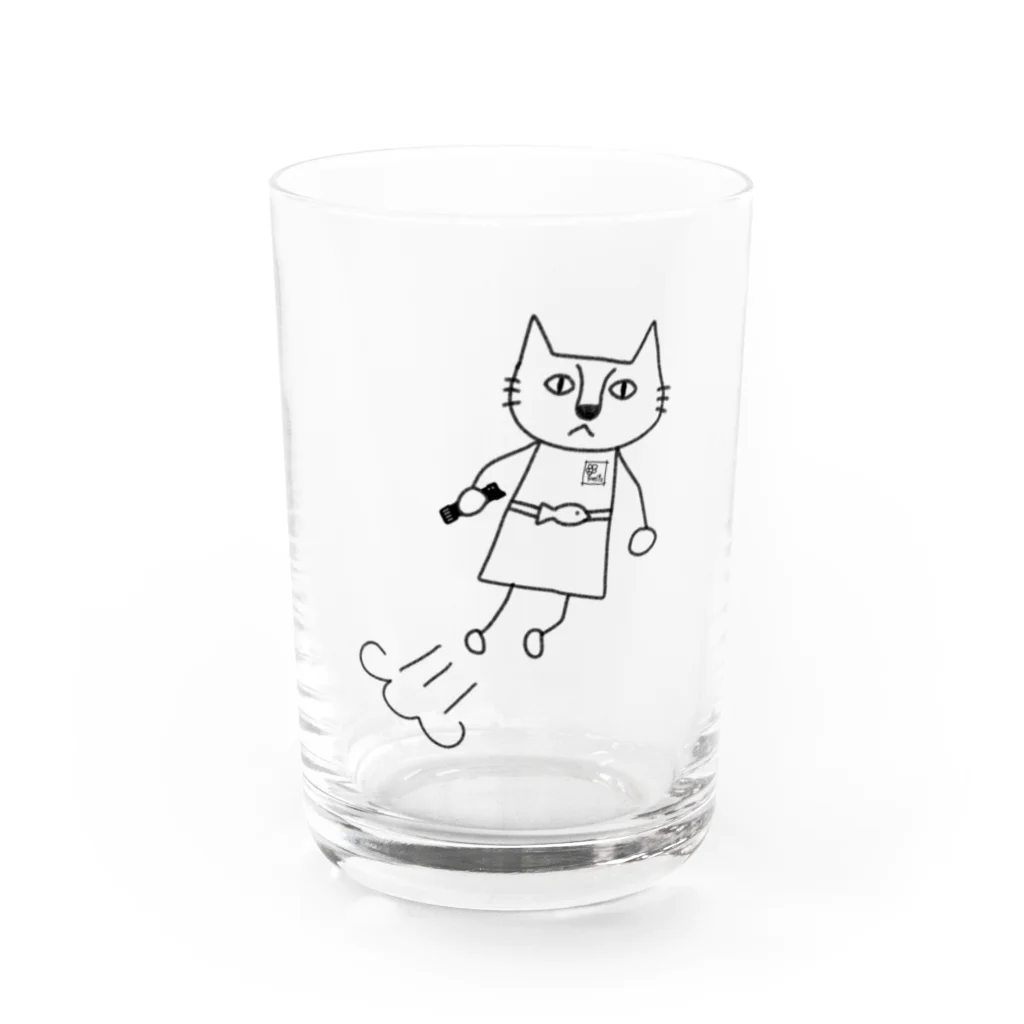 のんつ屋のニャダワンにゃんこ Water Glass :front