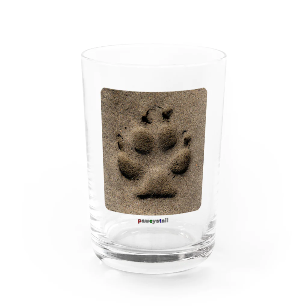 paweyetailの犬の足跡 Water Glass :front