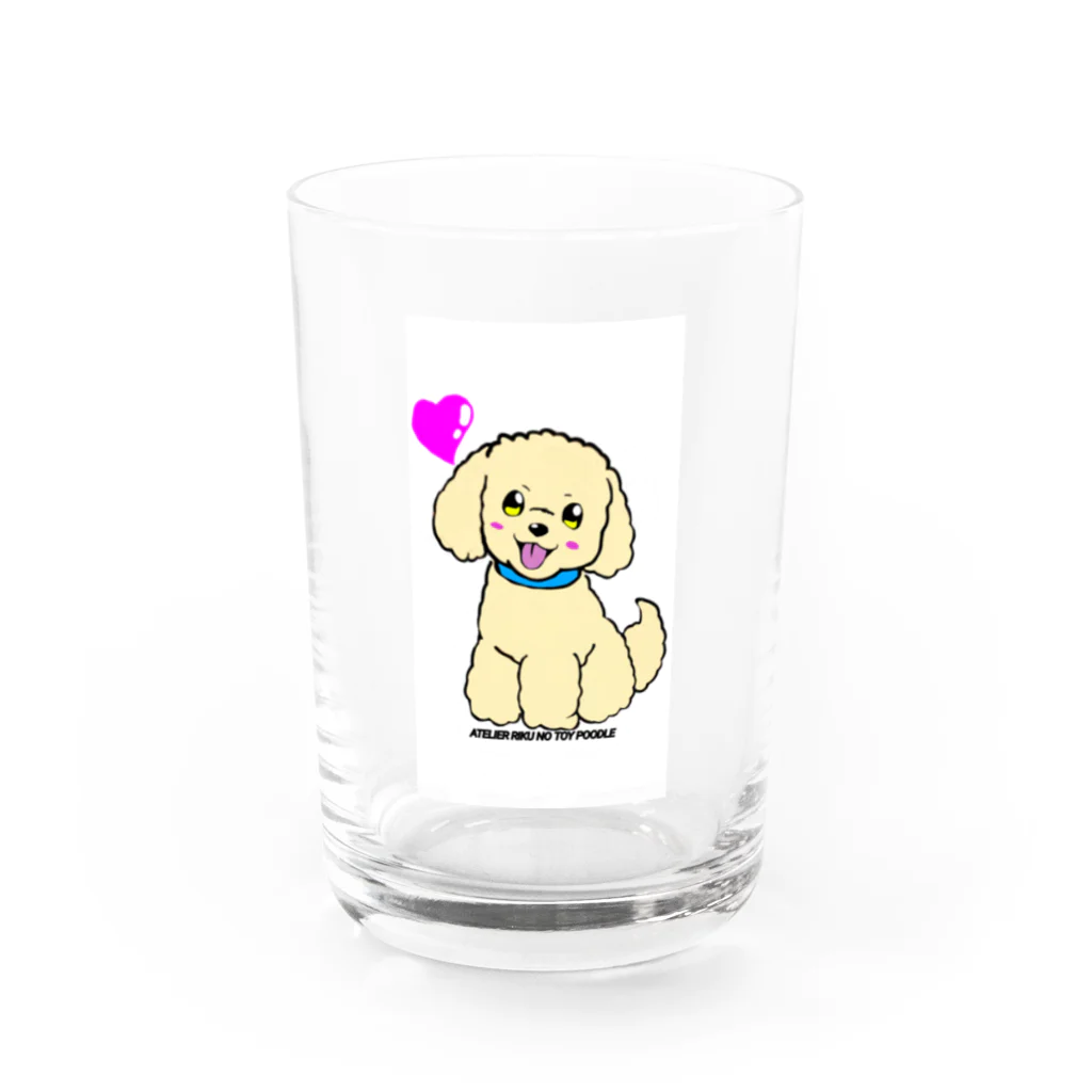 ATELIER RIKUのATELIERりくのトイプードル Water Glass :front