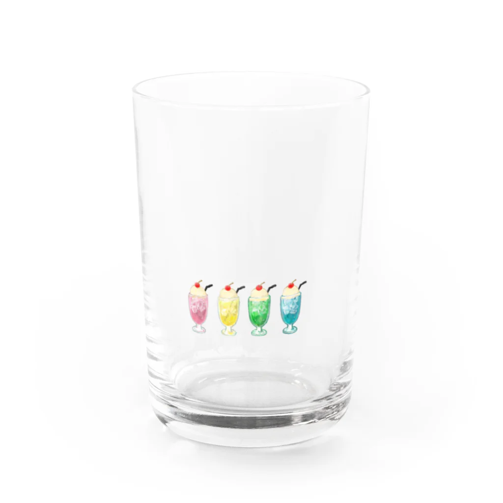 むとうの4色クリームソーダ Water Glass :front