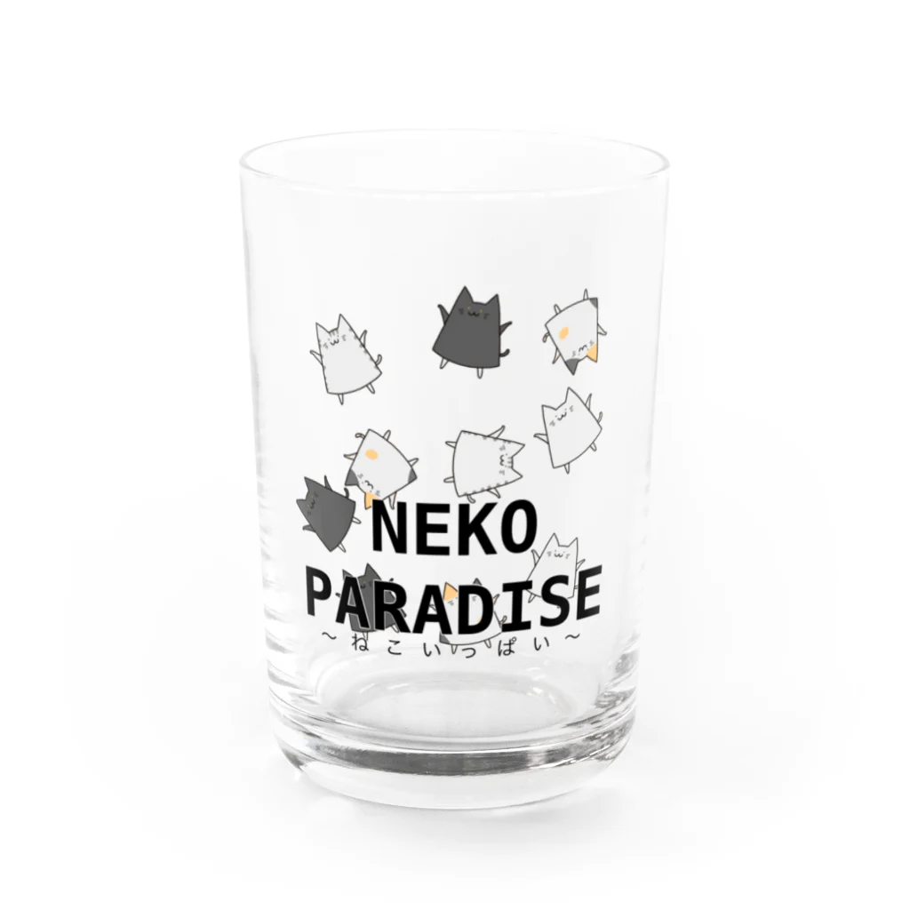 鮎川ぽんずのねこいっぱい Water Glass :front