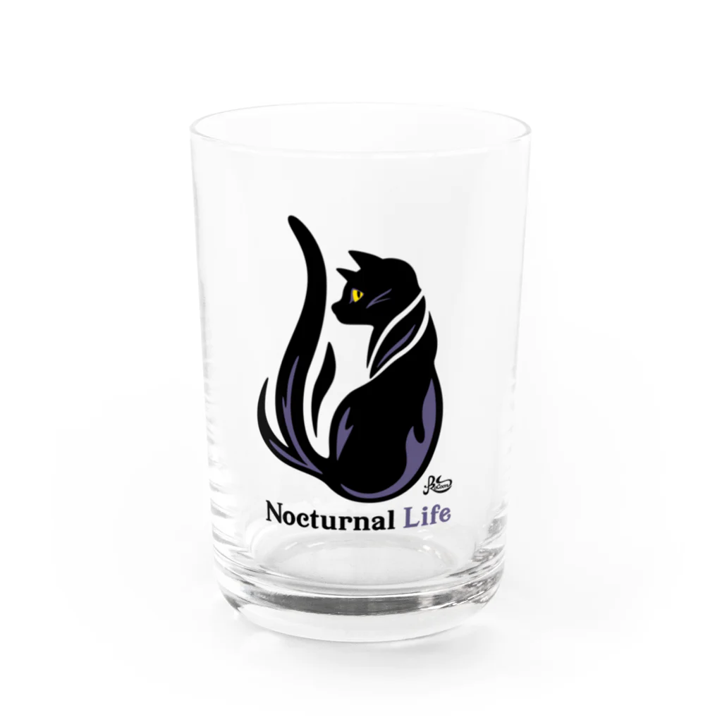 kocoon（コクーン）の夜型生活のネコ Water Glass :front