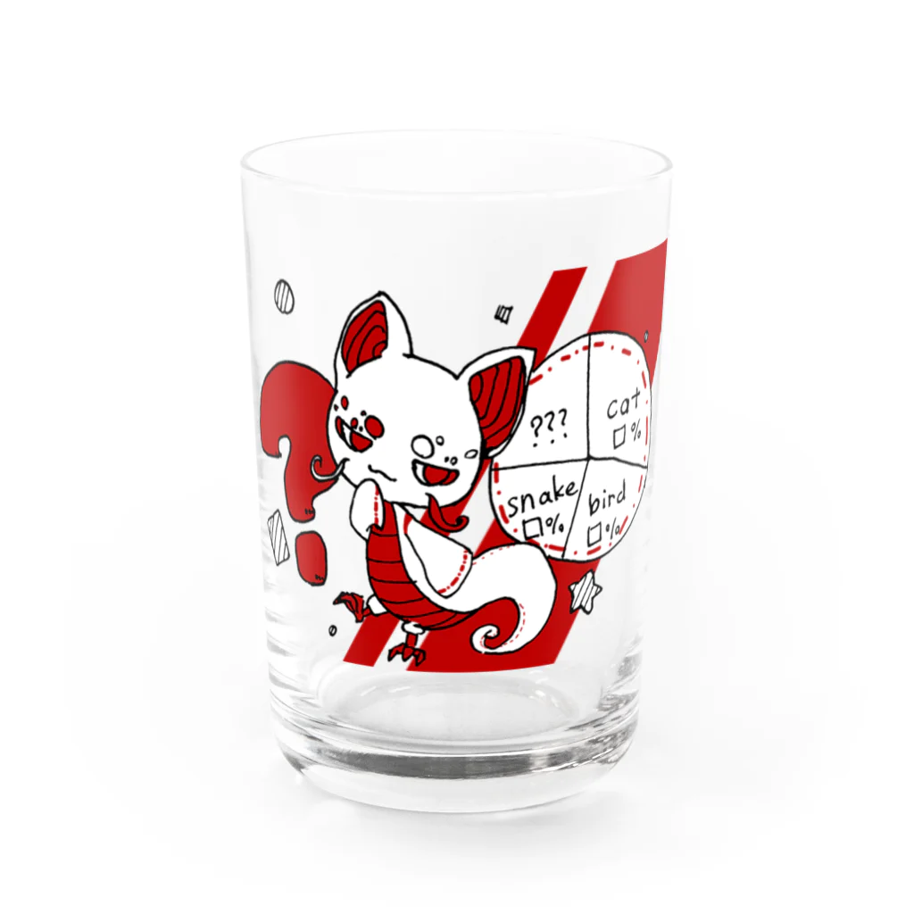 かわいい店@愛鳥江のねこ とり時々へび Water Glass :front