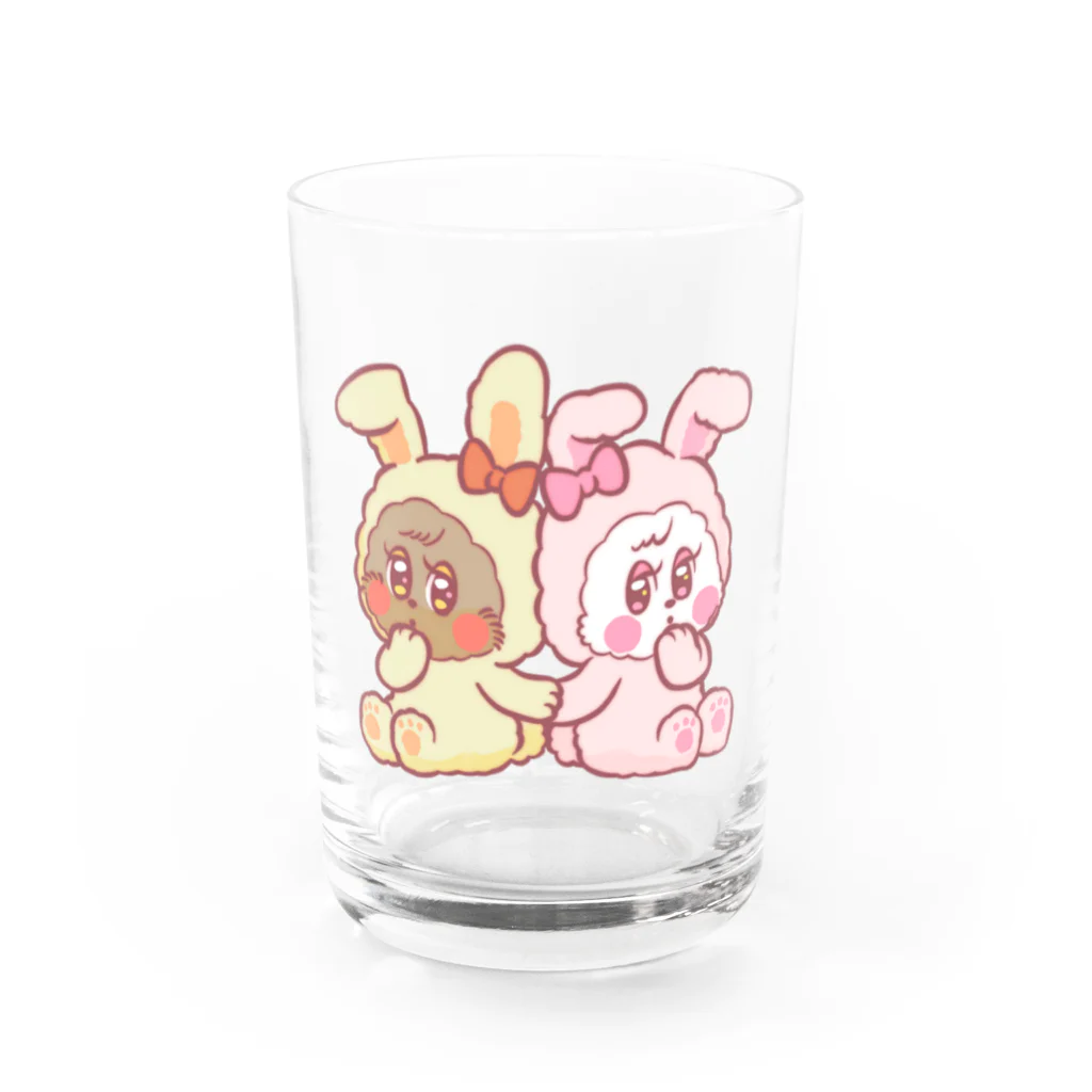 すーまるさんのお部屋のウサギのすーまるさん Water Glass :front