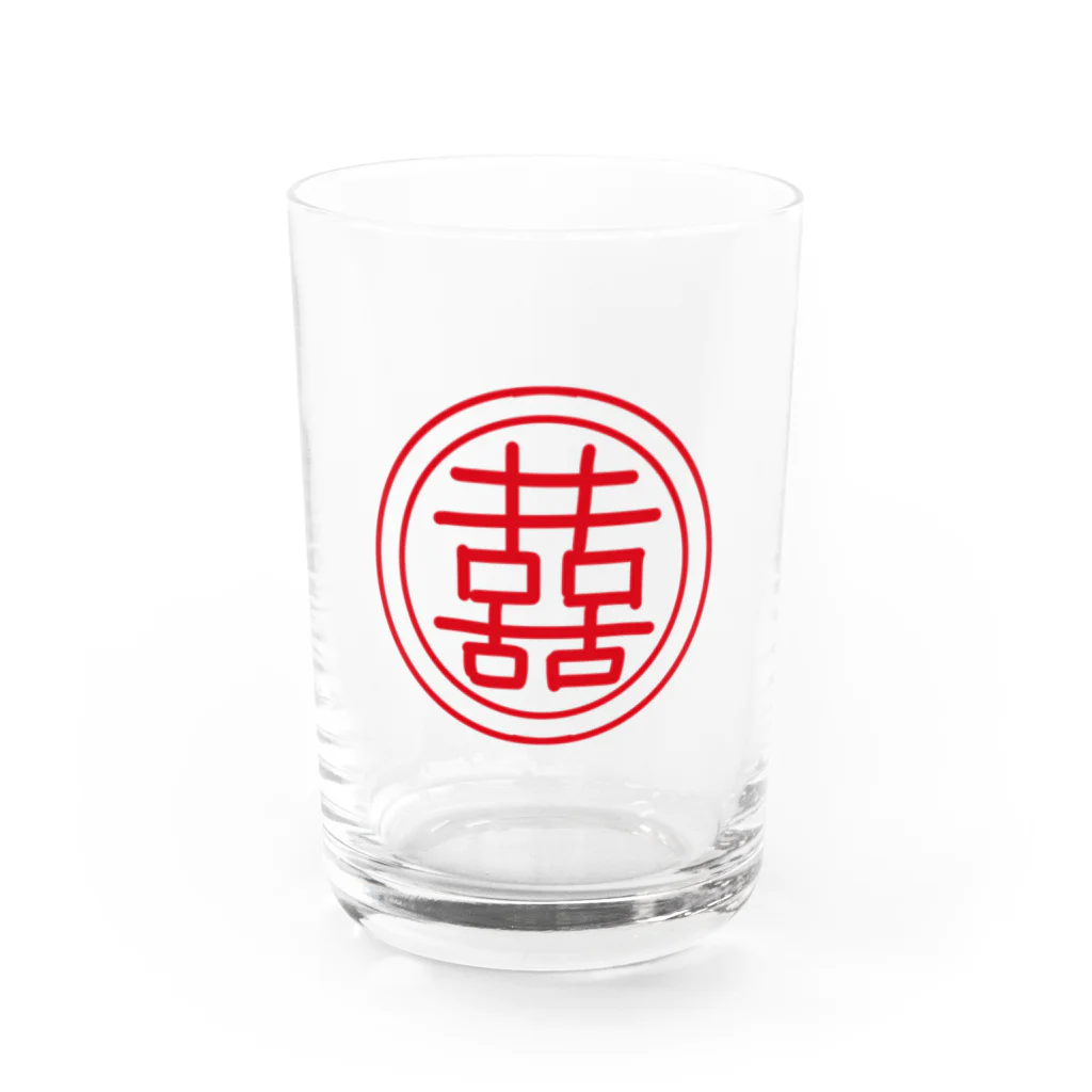 ぷよぷよきょうりゅうの中華ロゴ グラス前面