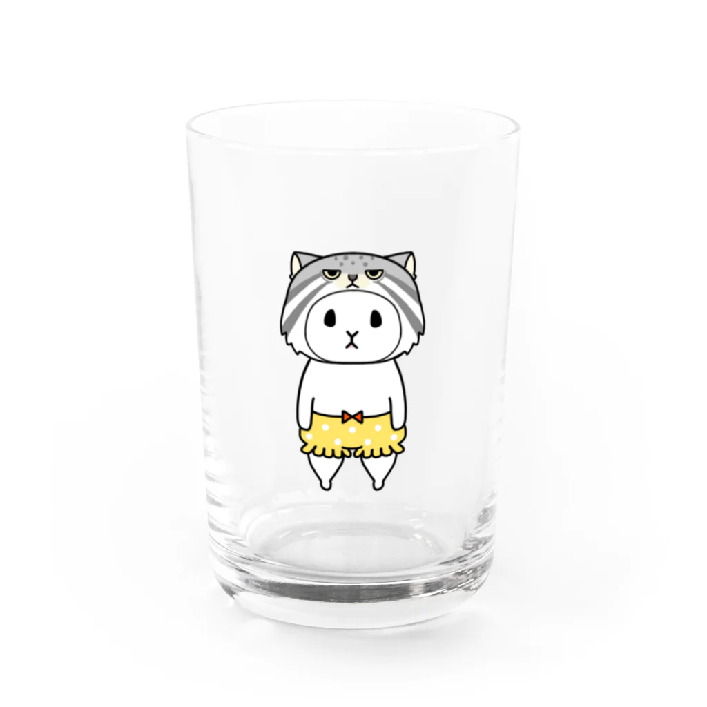 Miiiさんのマヌルネコ ウッサ氏 Water Glass :front