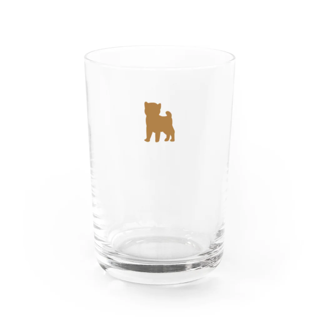 キャンプグッズ【tゑnt by leaf】の幼児体系マメシバ子犬シルエット Water Glass :front