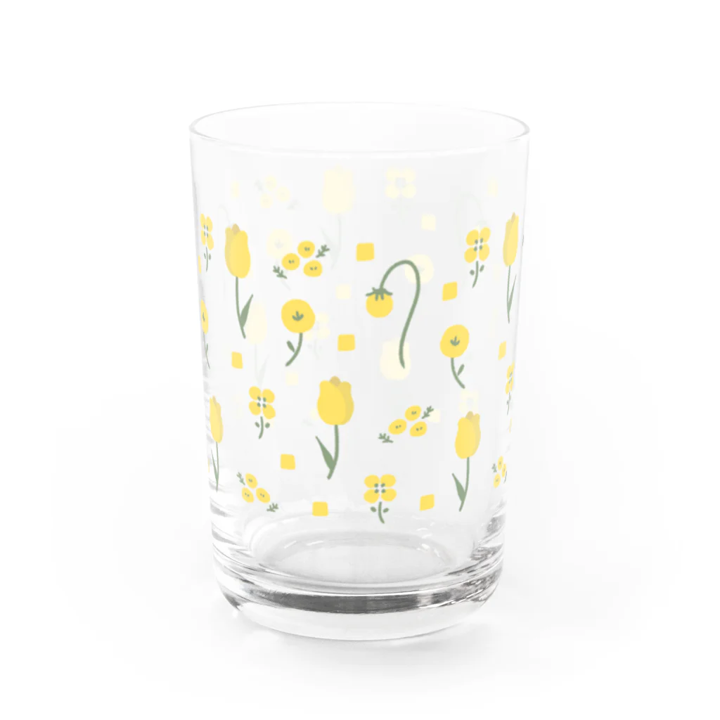 poeticton のyellow flowers ⚘˖* Water Glass :front