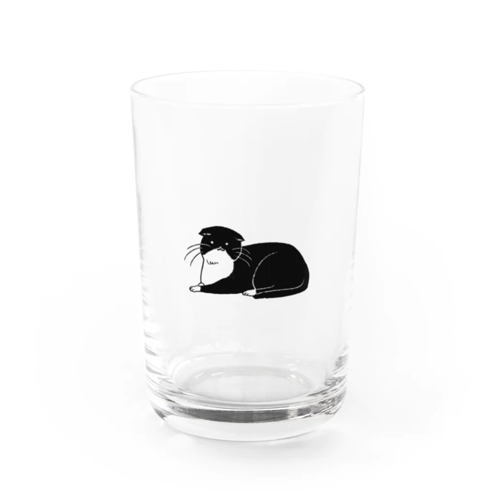 ..lineのお座りネコ Water Glass :front