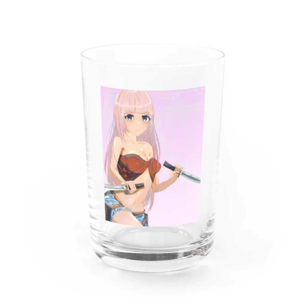 chicodeza by suzuriのコマンダーの女の子NO.147 Water Glass :front