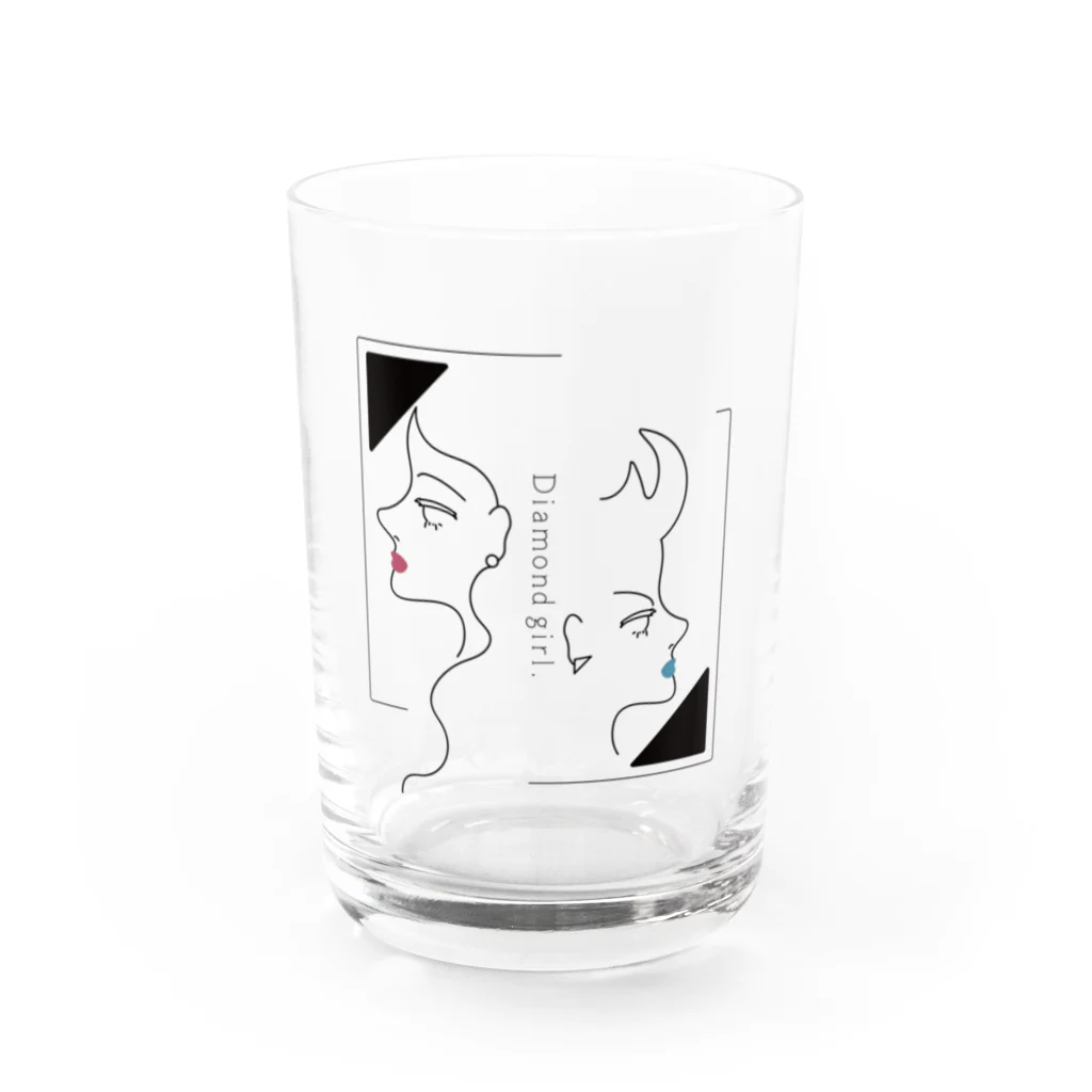 BAD HABITのDiamond girl Water Glass :front