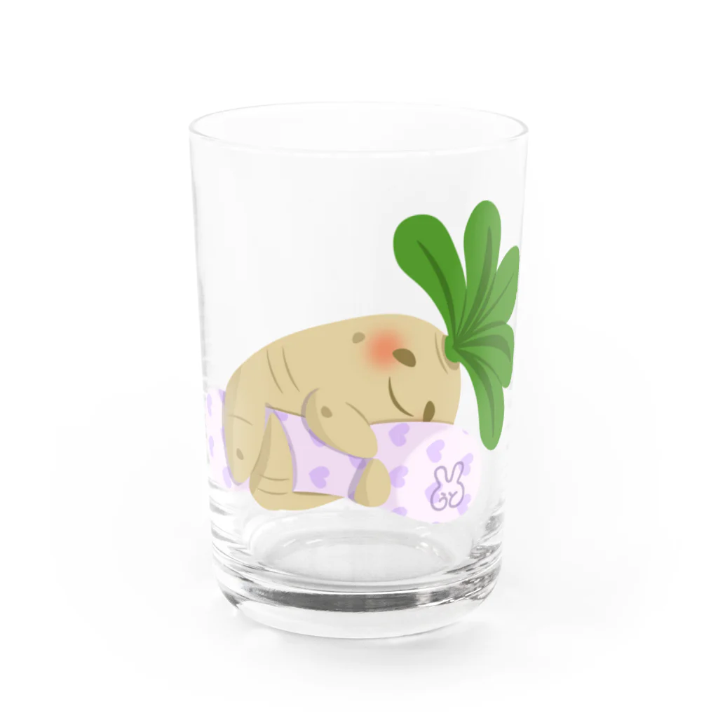 うとのぎゃらり〜🐰の抱き枕マンドラゴラさん Water Glass :front