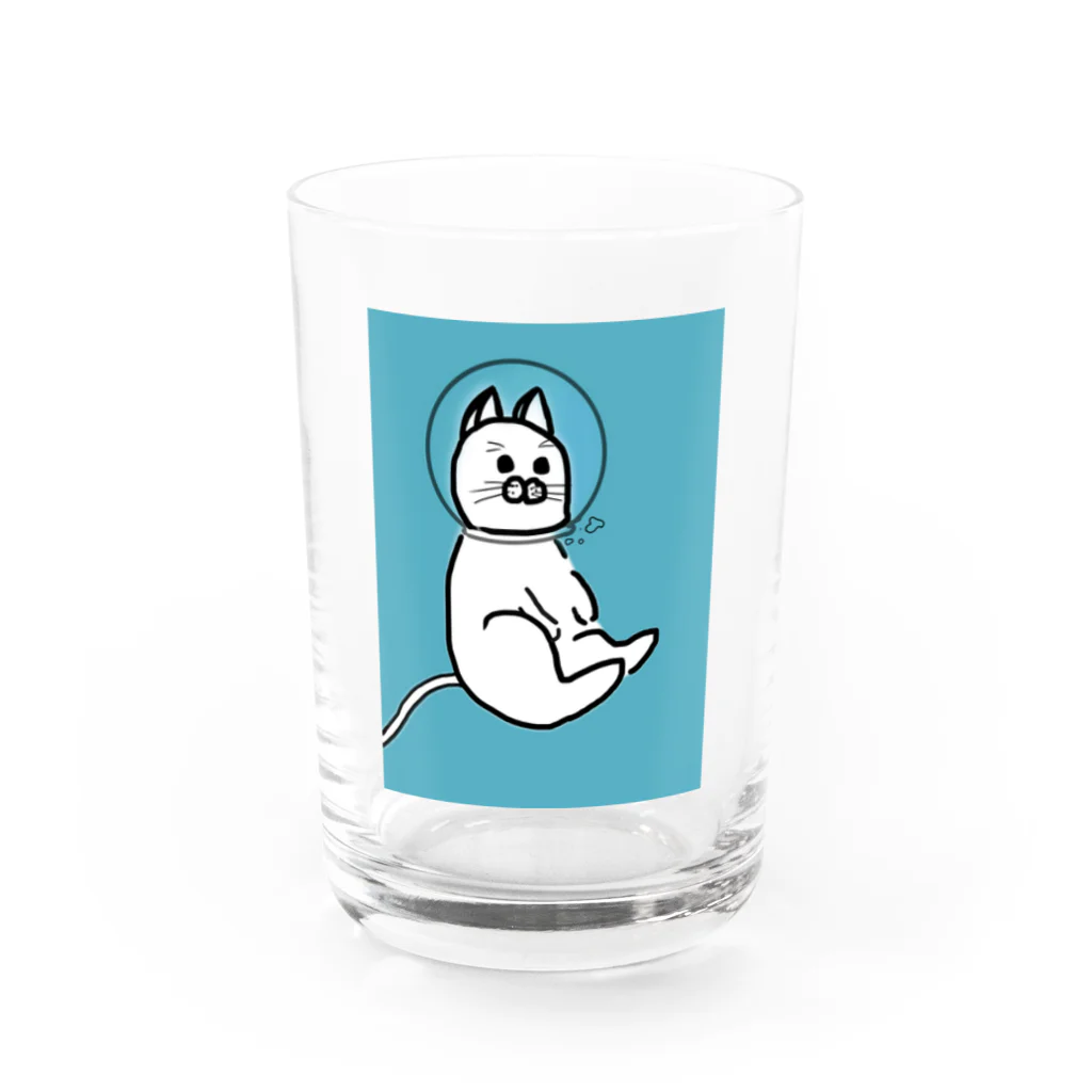 雨色キャンディの泳ぐ 猫 Water Glass :front