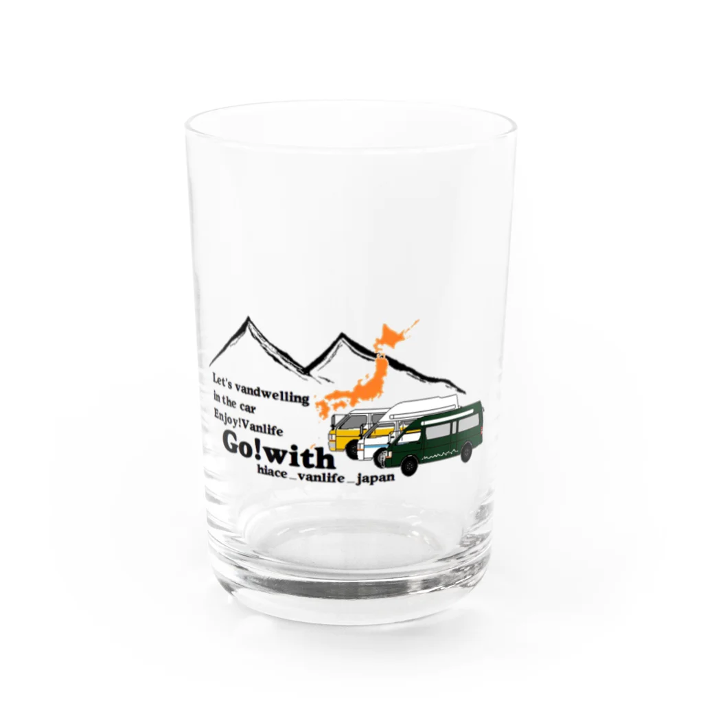 ucchy1982のhiace_vanlife_japan goods Water Glass :front