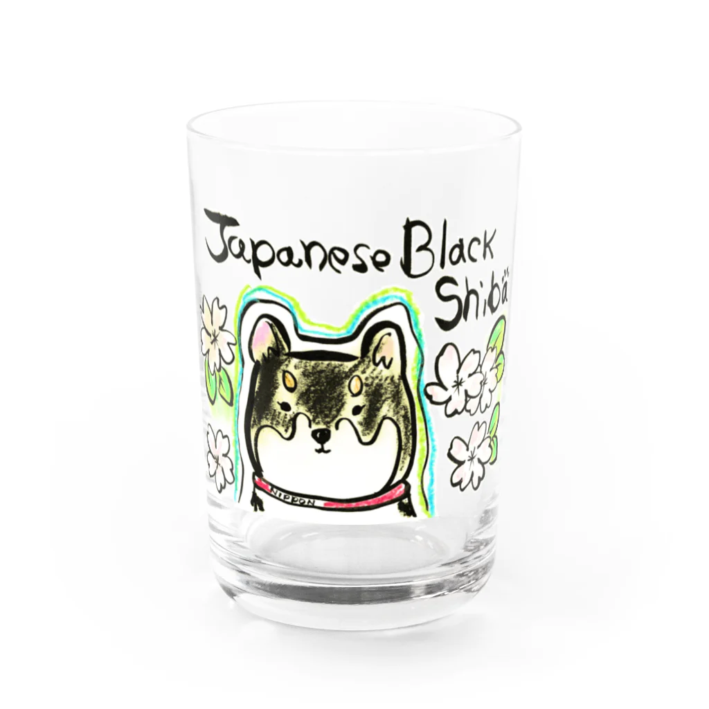 Happy Helper いぬたまのくろしば Water Glass :front
