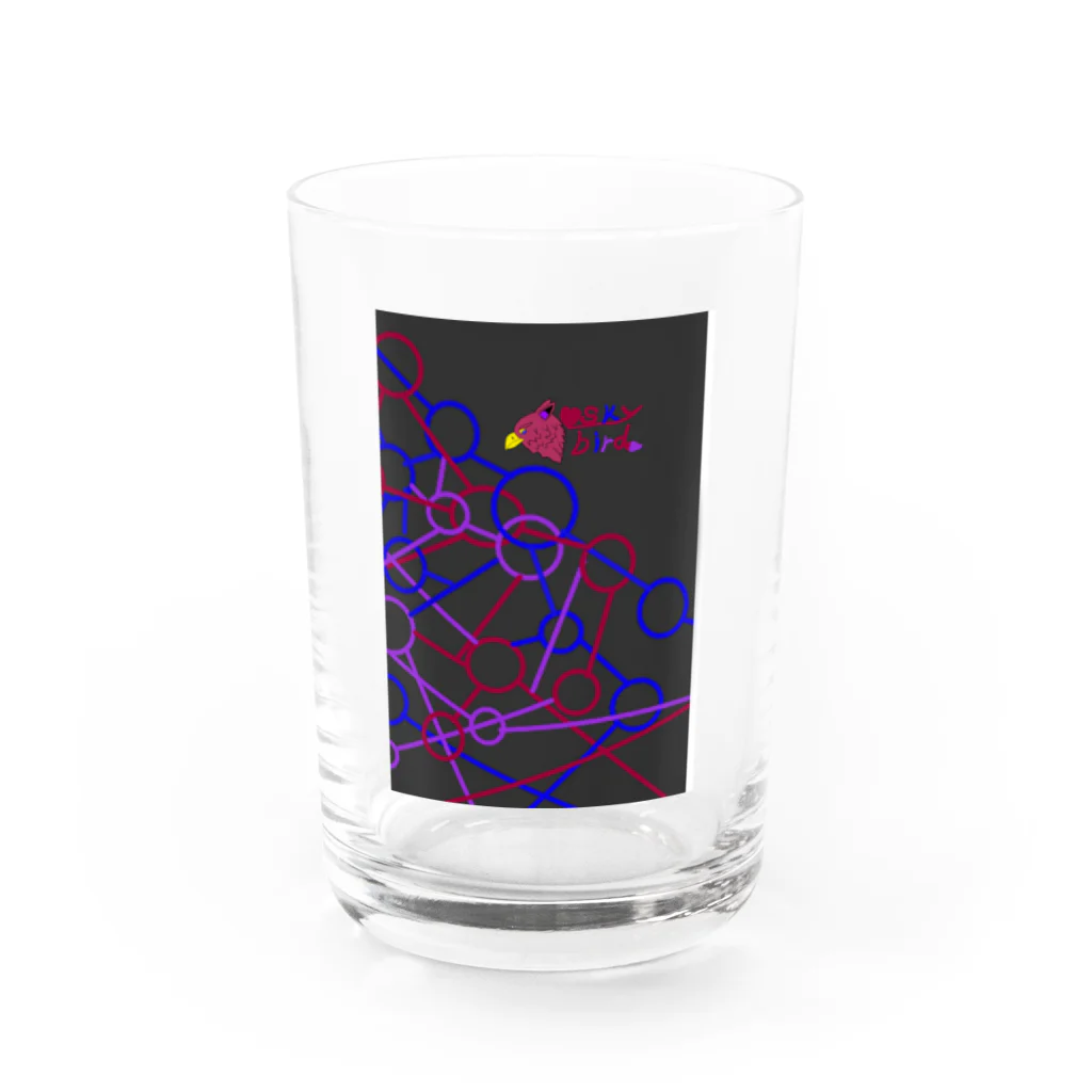 空咲鳥葵(skybird)のオリジナルロゴ入り線画 Water Glass :front