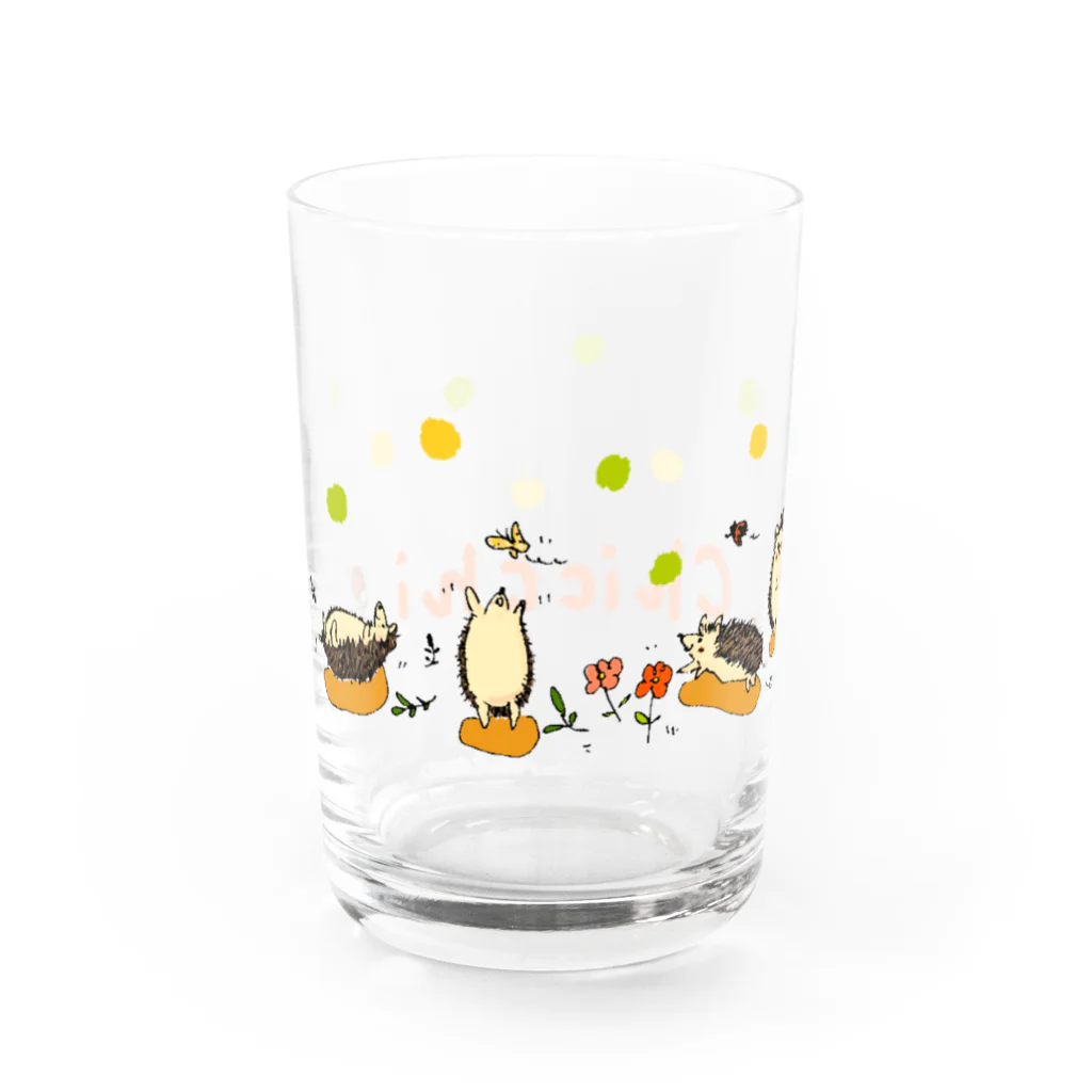 ハリネズミのチッチのハリネズミのチッチ🦔グラス Water Glass :front